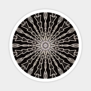 White Snowflake Mandala Magnet